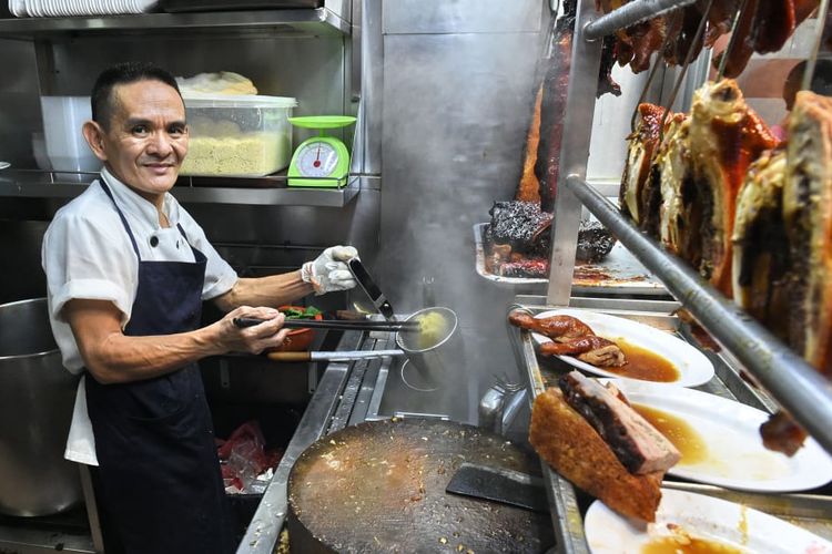 Hawker Chan di Singapura. 