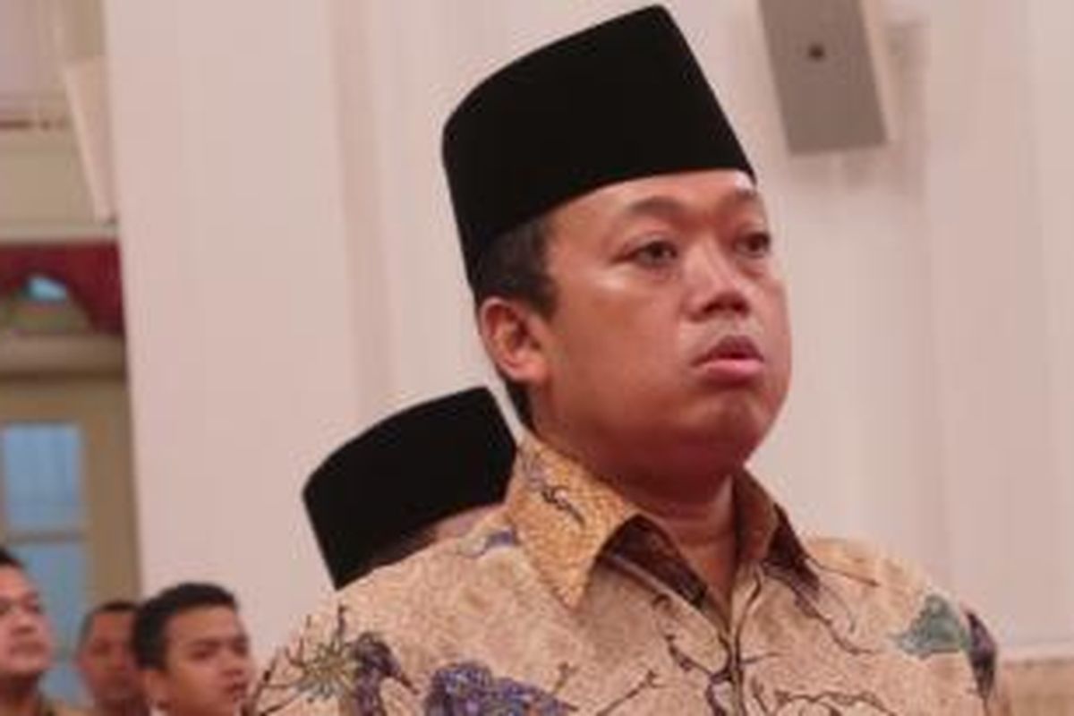 Politisi Partai Golkar Nusron Wahid dilantik menjadi Kepala Badan Nasional Penempatan dan Perlindungan TKI di Istana Negara, Kamis (27/11/2014).