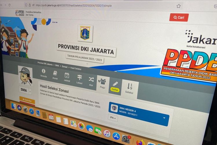 Link pengumuman PPDB Jakarta 2022 jalur PTO dan zonasi