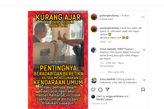 Jangan Ditiru, Penumpang Bus Angkat Kaki sampai Kena Kepala Penumpang Lain