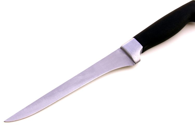 ilustrasi fillet knife atau pisau filet untuk ikan. 