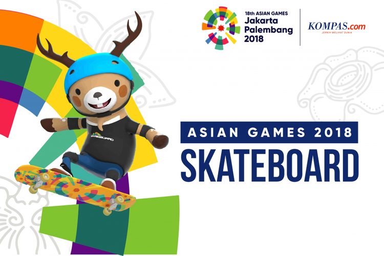 Logo Asian Games Skateboard