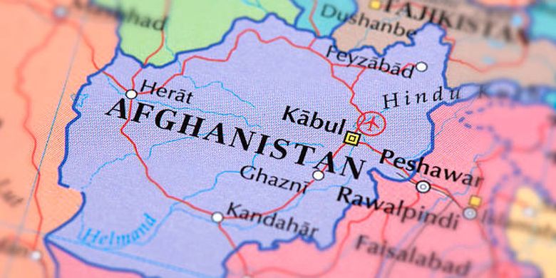Ilustrasi peta Afganistan, salah satu negara yang tidak pernah terjajah.