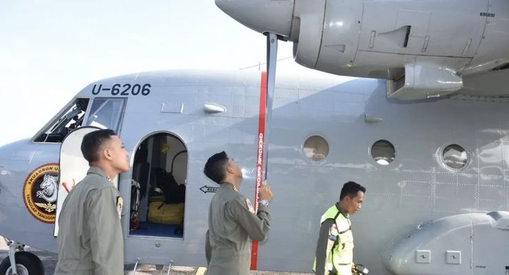 TNI Kerahkan Pesawat Casa NC-212 Amankan Hari Pencoblosan Pemilu 2024