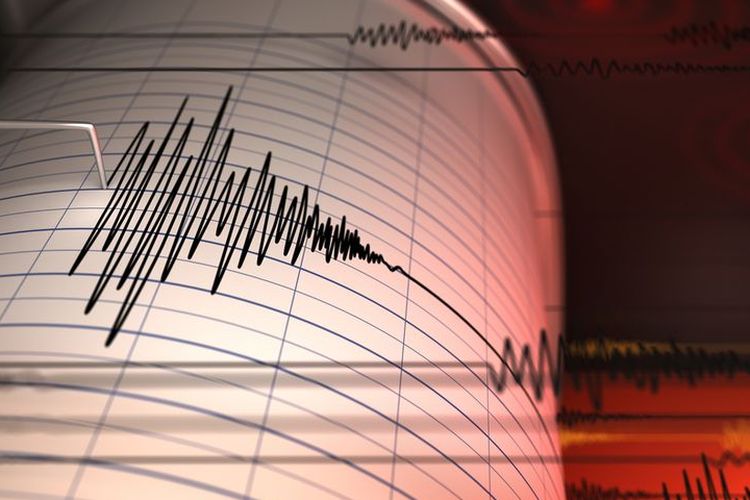 Ilustrasi gempa bumi. 
