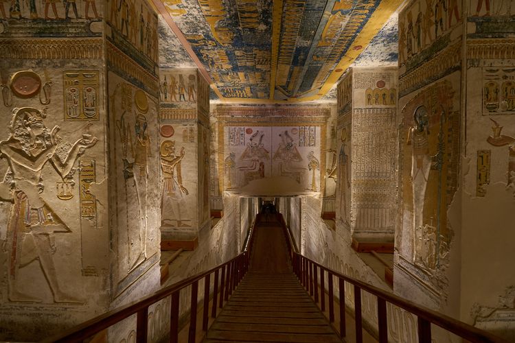 Ilustrasi salah satu situs bersejarah di Luxor, Mesir.