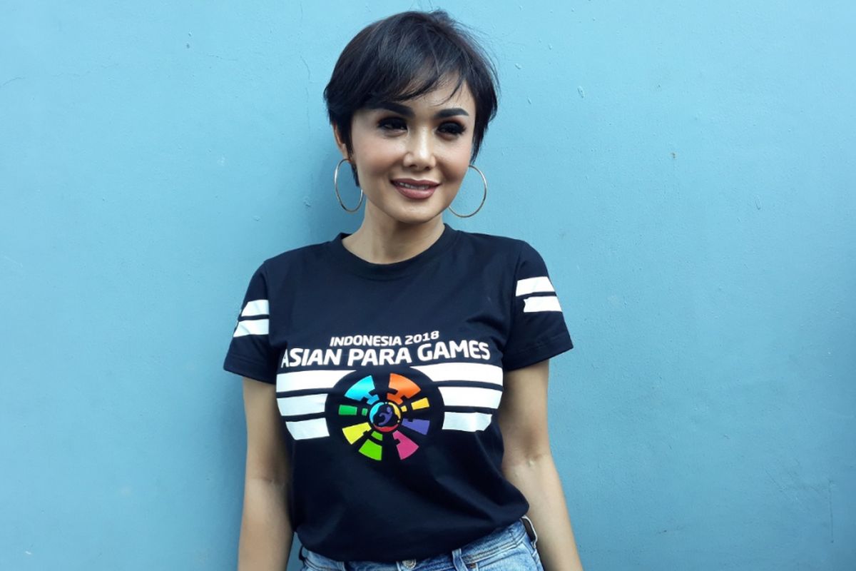 Yuni Shara saat ditemui di Studio TransTV, Mampang, Jakarta Selatan, Senin (8/10/2018).