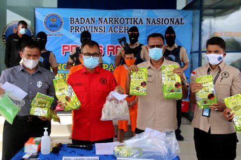 Pengedar Narkoba di Aceh Sembunyikan 8 Kilogram Sabu Dalam Bungkus Teh