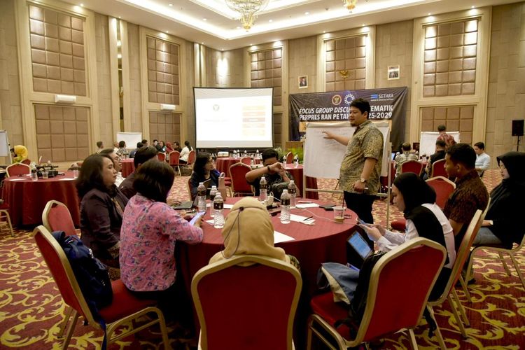 FGD Tematik Peraturan Presiden (Perpres) RAN PE Tahun 2025-2029 dengan tema ?Deradikalisasi dan Pemutusan Kekerasan (Disengagement) untuk Rehabilitasi dan Reintegrasi?, di Depok, Senin (29/7/2024). 