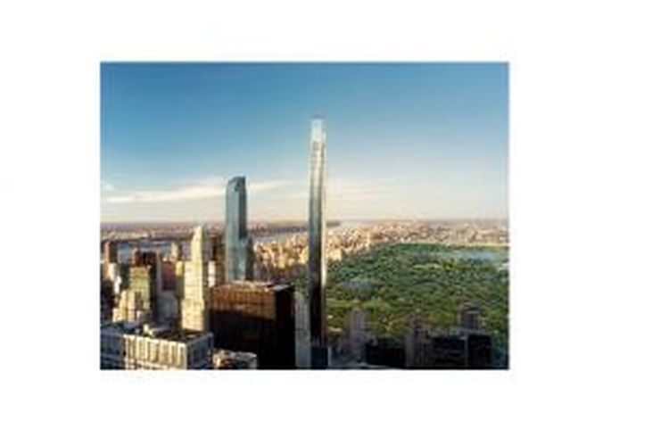 Render 111 West 57th Street, New York, Amerika Serikat.