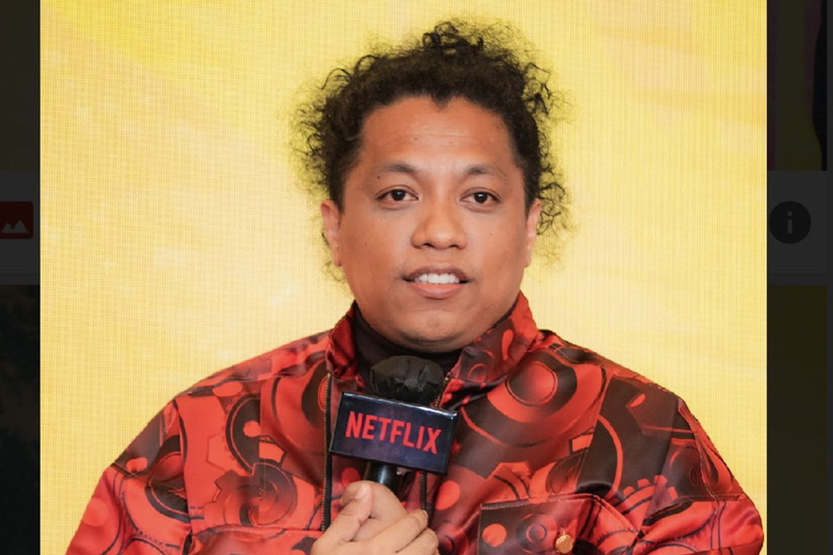 Arie Kriting dalam jumpa pers film The Big 4 di kawasan Kebayoran Baru, Jakarta Selatan, Kamis (15/12/2022).