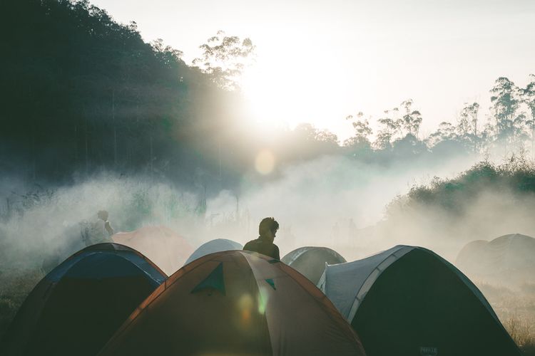 Suasana sejuk di kawasan Ranca Upas.