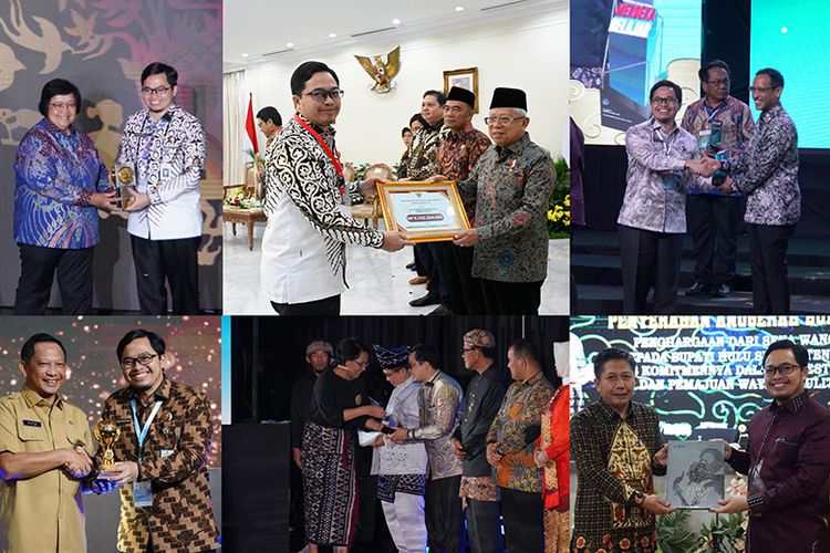 Bupati Hulu Sungai Tengah (HST) H Aulia Oktafiandi saat menerima berbagai penghargaan sepanjang 2023.