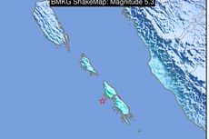 Gempa Bumi Magnitudo 5,3 Guncang Kepulauan Mentawai 