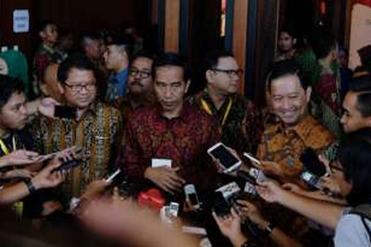 Presiden Joko Widodo usai membuka  IESE 2016, Rabu (27/4/2016)