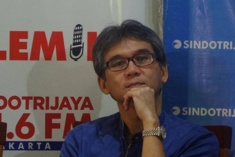 Ahli Tata Kota Marco Kusumawijaya dalam sebuah acara diskusi di bilangan Cikini, Jakarta Pusat, Sabtu (22/4/2017).