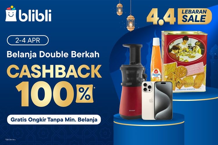 Blibli tawarkan Double Day 4.4 Lebaran Sale untuk persiapan Idul Fitri pelanggan. 