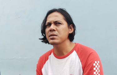Suami dari mending Ria Irawan, Mayky Wongkar saat ditemui di kawasan Tendean, Jakarta Selatan, Selasa (14/1/2020).