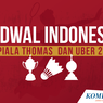 INFOGRAFIK: Jadwal Pertandingan Indonesia di Thomas Cup dan Uber Cup 2020