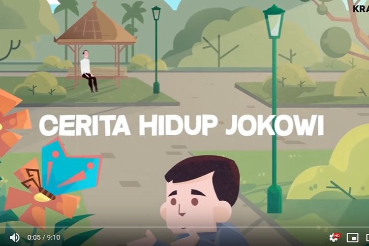 Presiden Joko Widodo mengunggah video animasi yang menceritakan perjalanan hidupnya.