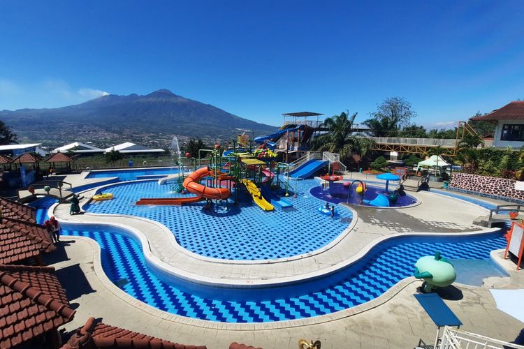 Waterpark di Kusuma Agrowisata di Kota Batu, Jawa Timur.