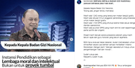 Tolak Kampus Jadi Dapur MBG, Presma BEM IPB ke Ketua BGN: Jangan Terlalu Memaksa Pak