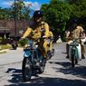 Melihat Gaya Bupati Boyolali M Said Hidayat Tinjau Proyek Naik Motor Antik