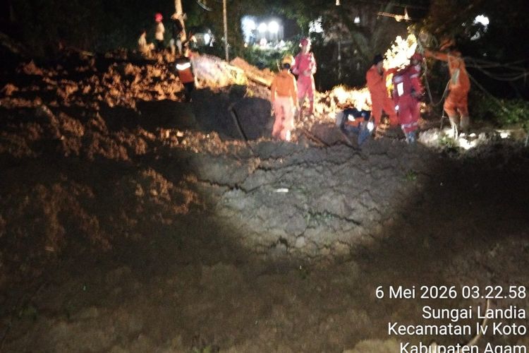Longsor di Agam: 6 Orang Selamat Termasuk Balita, 1 Meninggal Dunia