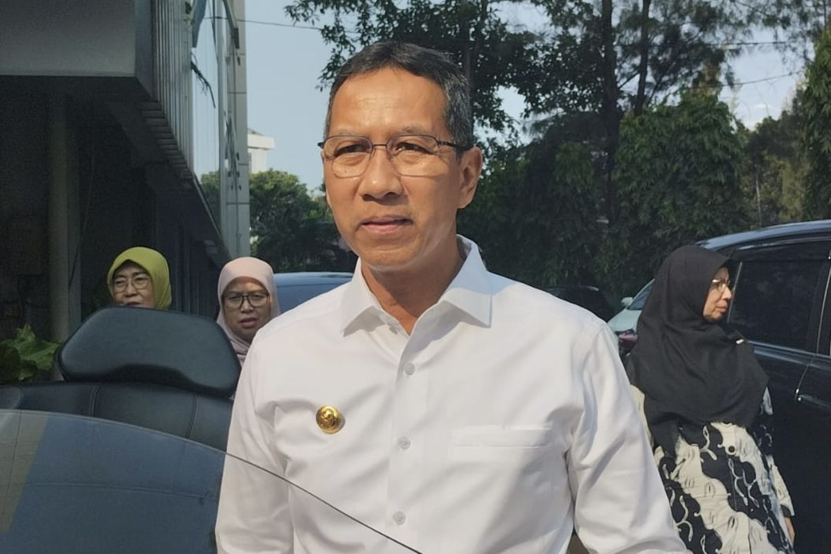Penjabat Gubernur DKI Jakarta Heru Budi Hartono menjalani evaluasi kinerja di Inspektorat Jenderal (Itjen) Kementerian Dalam Negeri (Kemendagri), Kamis (10/8/2023).