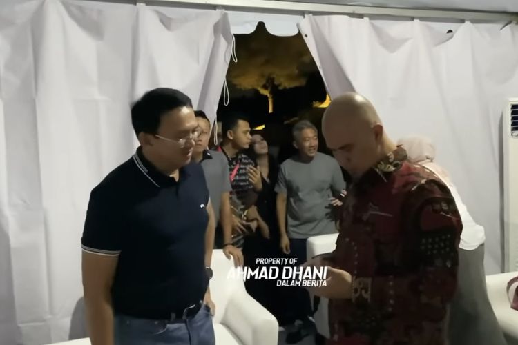 Momen Ahmad Dhani bertemu dengan Ahok di sebuah acara kawasan Sentul, Bogor, baru-baru ini. 