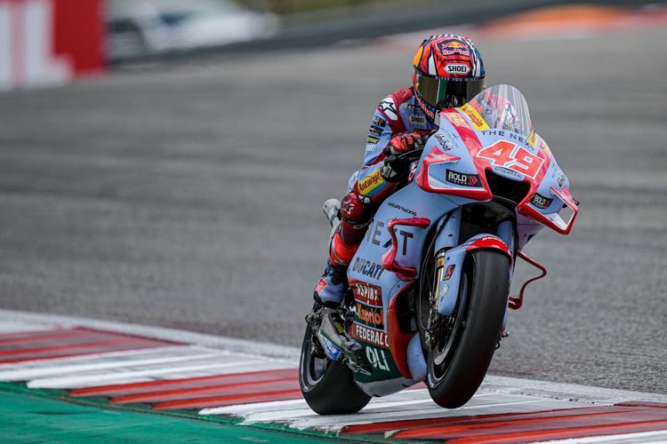 Fabio Di Giannantonio saat berlaga pada MotoGP Amerika 2022