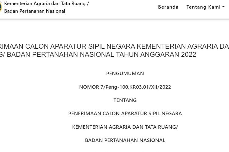 Kementerian ATR/BPN Buka 3.296 Lowongan PPPK Teknis, Simak