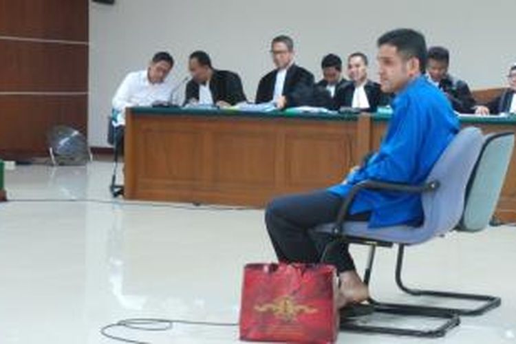 Mantan Bendahara Umum Partai Demokrat, Muhammad Nazaruddin bersaksi di sidang terdakwa Anas Urbaningrum di Pengadilan Tindak Pidana Korupsi, Senin (25/8/2014).