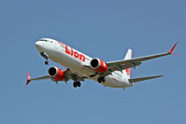 Ilustrasi pesawat Boeing 737 MAX 9 yang dioperasikan Lion Air. 