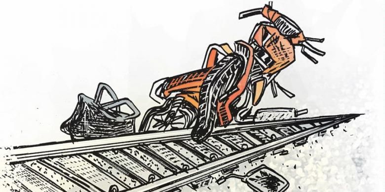 Ilustrasi: Kecelakaan di Pelintasan Kereta 