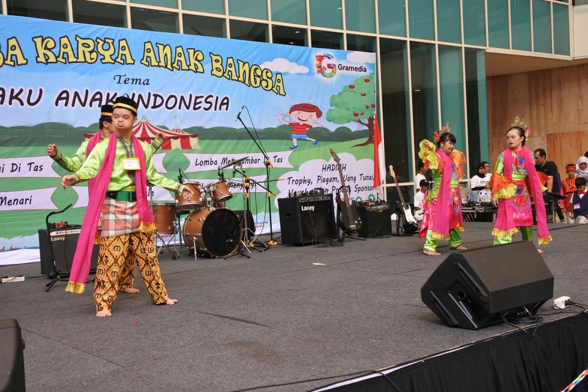Berbagai kompetisi digelar dalam rangkaian Lomba Karya Anak Bangsa dengan teman Aku Anak Indonesia, digelar di Jakarta, Sabtu (8/4/2017)