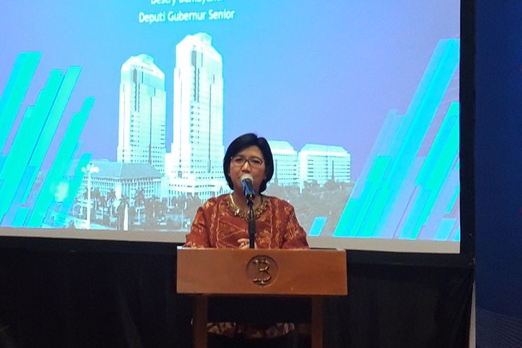 Deputi Gubernur Senior Bank Indonesia (BI) Destry Damayanti di Jakarta, Jumat (6/9/2019).