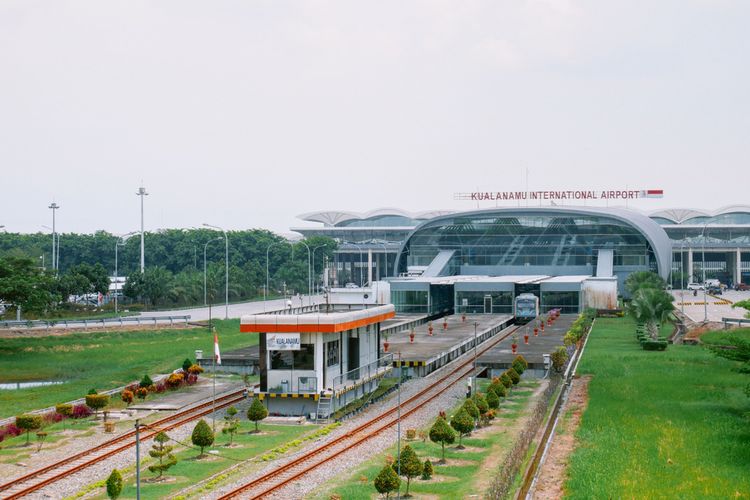 Ilustrasi Bandara Internasional Kualanamu atau Bandara Kualanamu di Deli Serdang, Sumatera Utara
