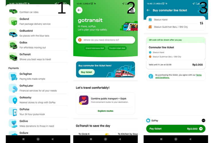 cara beli tiket KRL via Gojek