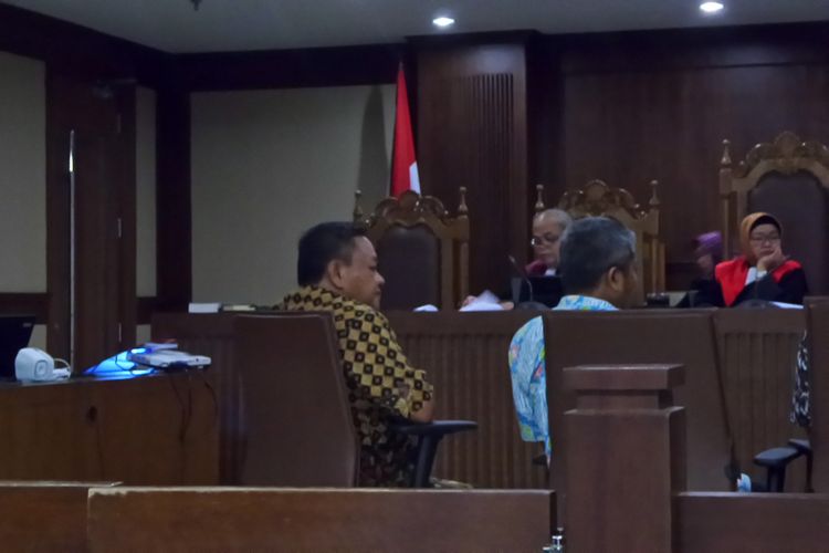Mantan Sekretaris Utama Bakamla, Eko Susilo Hadi di Pengadilan Tipikor Jakarta, Rabu (17/1/2018).