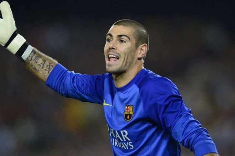 Mantan penjaga gawang Barcelona, Victor Valdes.