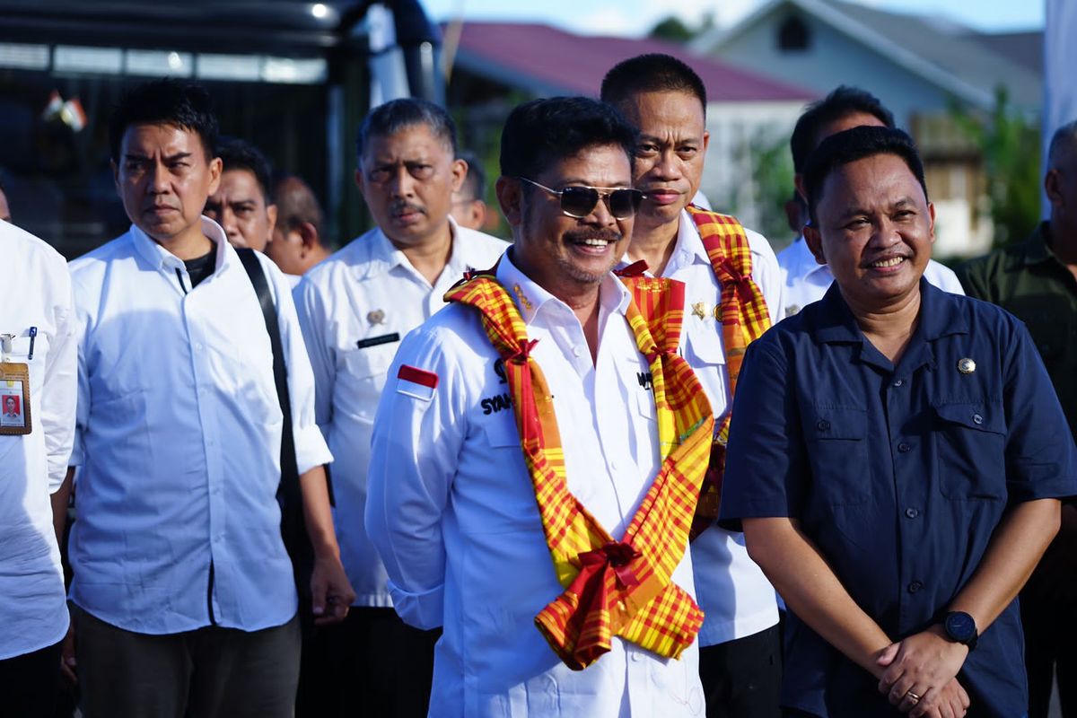 Menteri Pertanian (Mentan) Syahrul Yasin Limpo (SYL) saat menghadiri Reuni dan Silaturahmi IKA Faperta Unhas di Makassar, Sulawesi Selatan (Sulsel),Selasa (25/4/2023).
