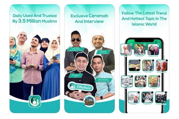 Ilustrasi aplikasi Muslim Go