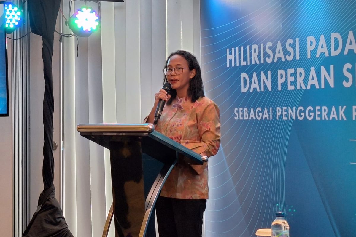 Direktur Industri Kimia Hulu Kementerian Perindustrian RI Putu Nadi Astuti dalam Media Workshop Hilirisasi Pada Sektor Industri Kimia dan Peran Sektor Infrastruktur, Kamis (29/1/2024).