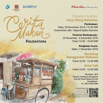 BBJ menghadirkan Pameran Ilustrasi ?Cerita Makan Nusantara? karya Beng Rahadian (29 November - 6 Desember 2019).