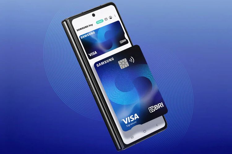 Ilustrasi kartu kredit BRI di Samsung Pay.