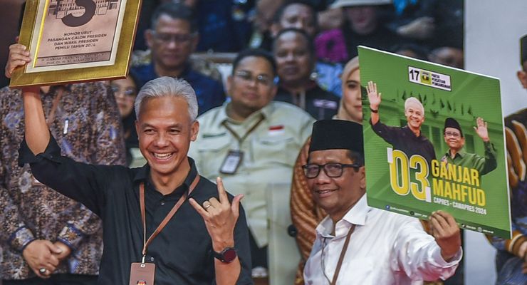 Survei CSIS: Elektabilitas Ganjar-Mahfud Ungguli Prabowo-Gibran di Jateng dan DIY