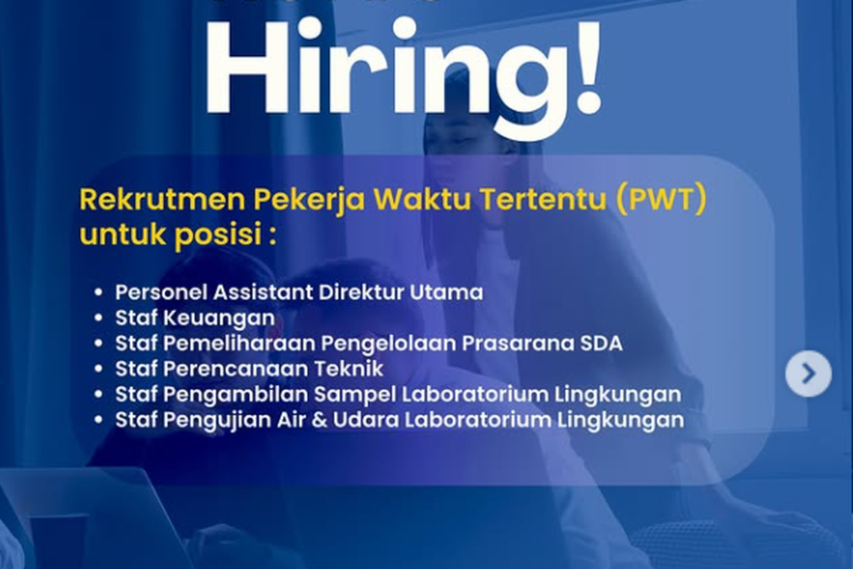 Lowongan Kerja Perum Jasa Tirta II 2026, Cek Posisi dan Syaratnya