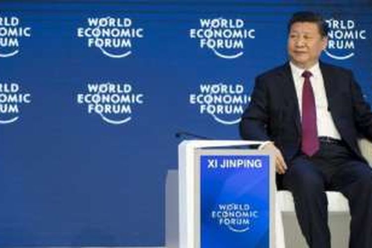 Presiden Xi Jinping menggunakan Forum Ekonomi Dunia di Davos untuk membela perdagangan bebas
