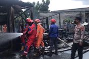 Lima Warung Semi Permanen di Bergas Kabupaten Semarang Ludes Terbakar